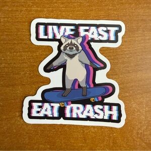 Raccoon‎ Skateboard Sticker